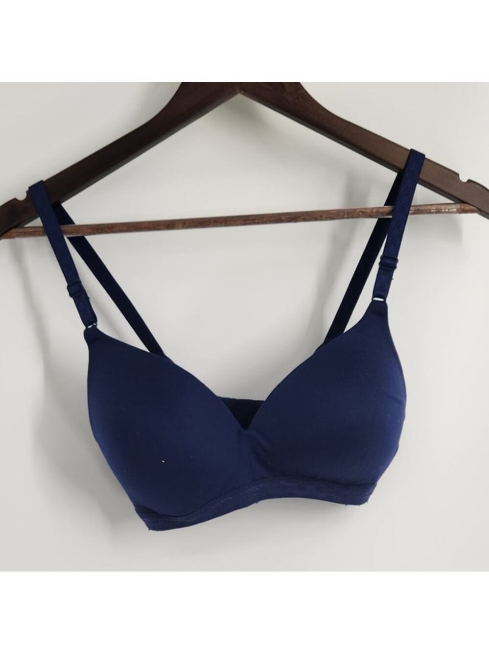 Warners Navy Blue Bra - Size 34C